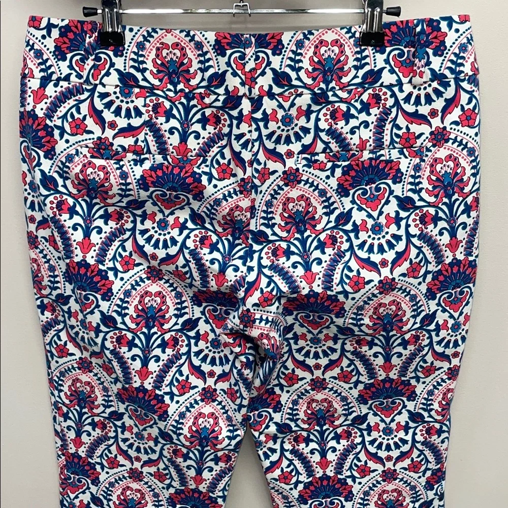 Ann Taylor Loft Marisa Fit Cropped The Riviera Pant Floral Mosaic Print 6
